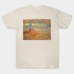 Rooster Pheasant at Sunrise T-Shirt